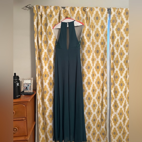 Lulus size small hunter green bridesmaid or wedding guest dress - Picture 8 of 9